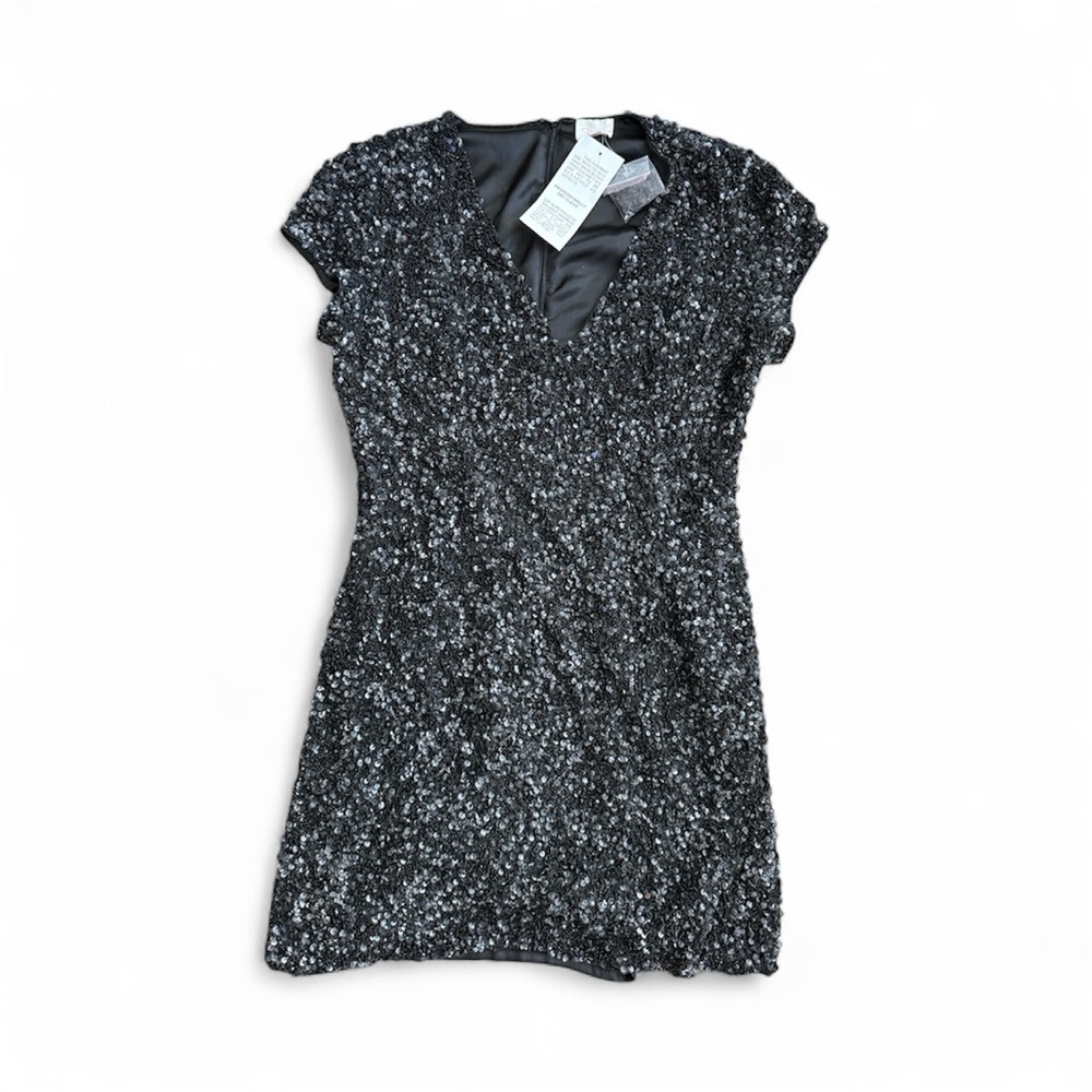 Parker Black Sequin Mini Dress